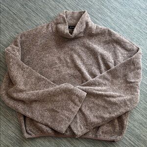 Beyond Yoga Gray Cowl Neck Sweater Plush Texture